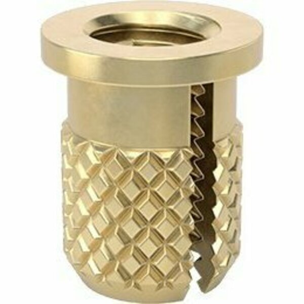 Bsc Preferred Brass Screw-to-Expand Inserts for Plastic Flanged M5 x 0.80 mm Thread Size, 25PK 94510A250